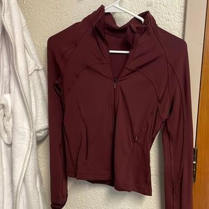 Lululemon Nulu Cropped Define Jacket Maroon Size 6